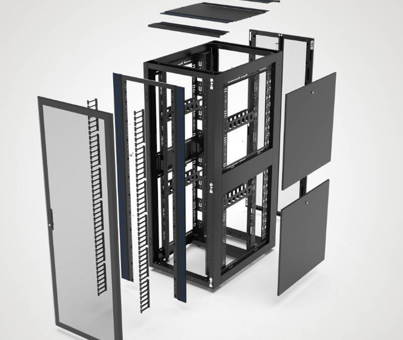 Разобранная серверная стойка Vertiv Rack Extreme на 2045 кг