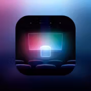 внутри кинотеатра на Vision Pro app Theater