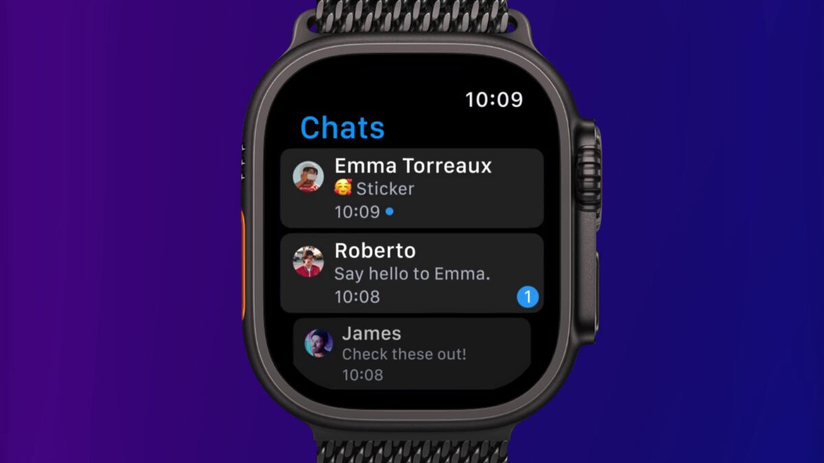 Умные часы Apple Watch показывают уведомления Telegram
