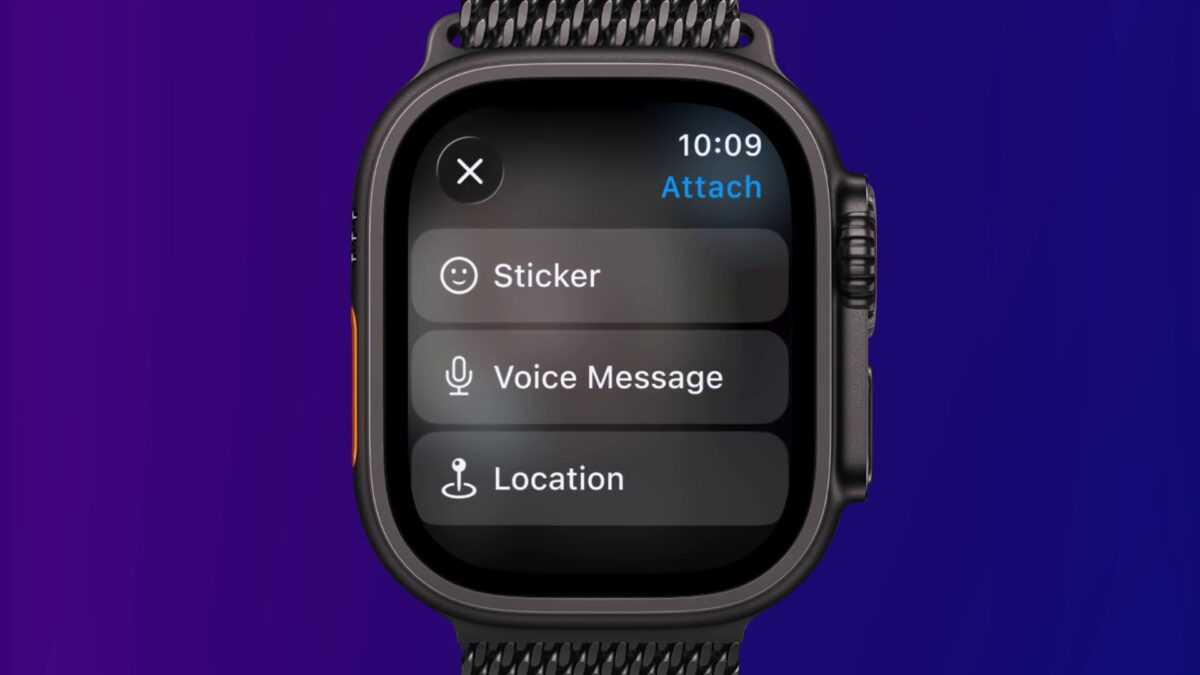 умные часы Apple Watch показывают экран Telegram Apple Watch