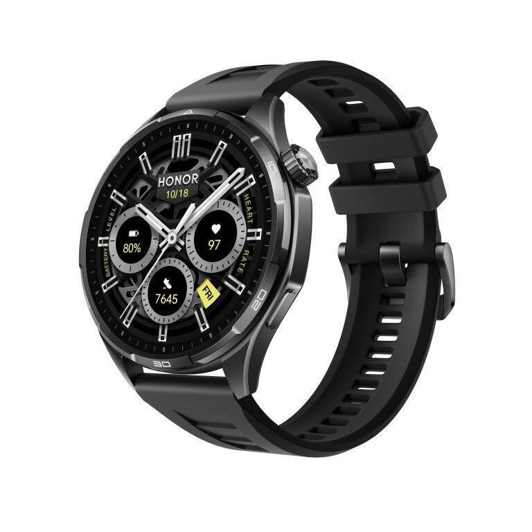 Смарт-часы HONOR Watch 6 черные с циферблатом с аналоговыми часами