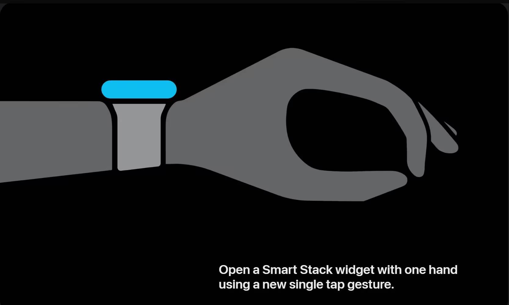 Рука с Apple Watch watchOS 27 и жестом открытия приложения