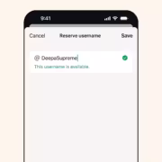 Экран телефона с настройками номера WhatsApp