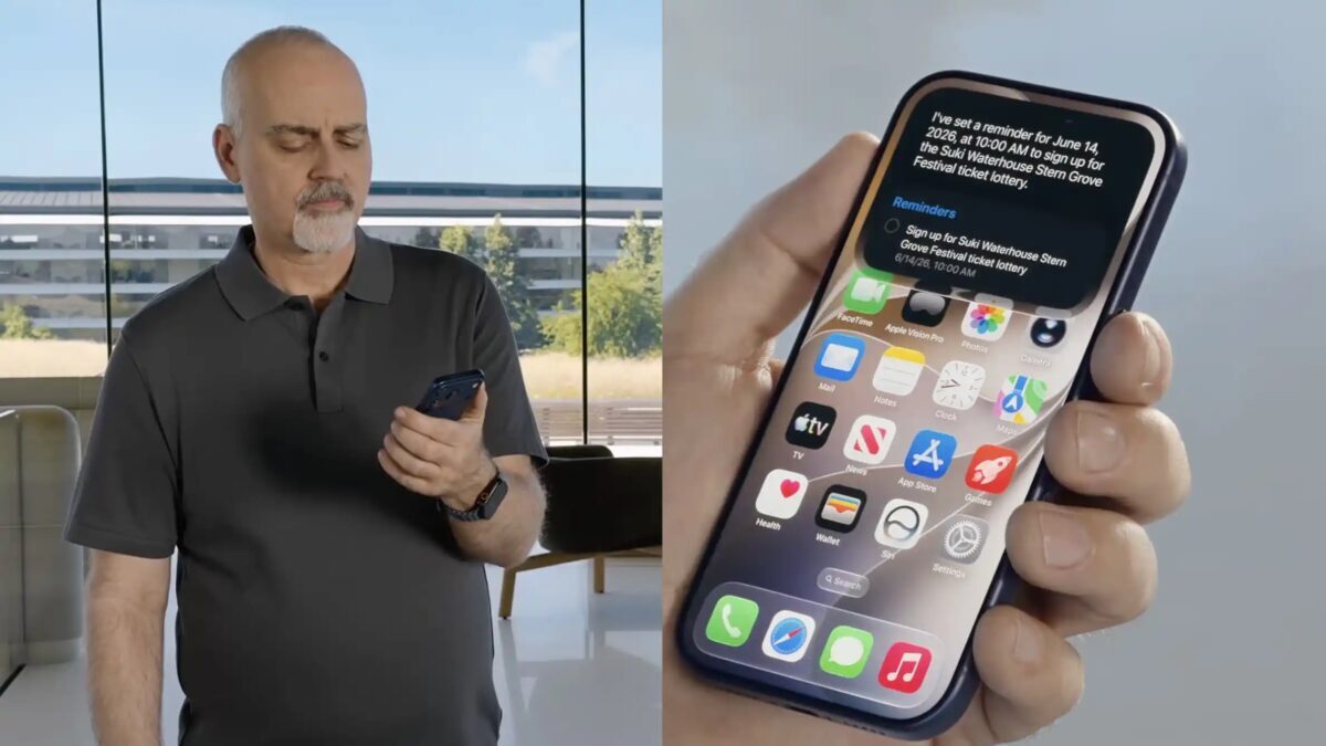 Человек в черной рубашке держит телефон Apple в руке с приложениями на экране