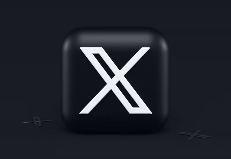 Значок X приложения X Money в черном цвете