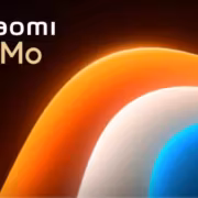 Обложка презентации Xiaomi MiMo с цветными изгибами