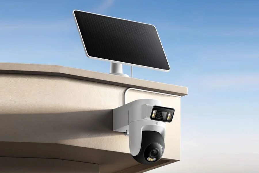 Камера Xiaomi Smart Solar Camera 4 Pro 4G на монтажной площадке