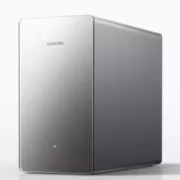 Серебристый NAS Xiaomi Smart Storage на фоне белого