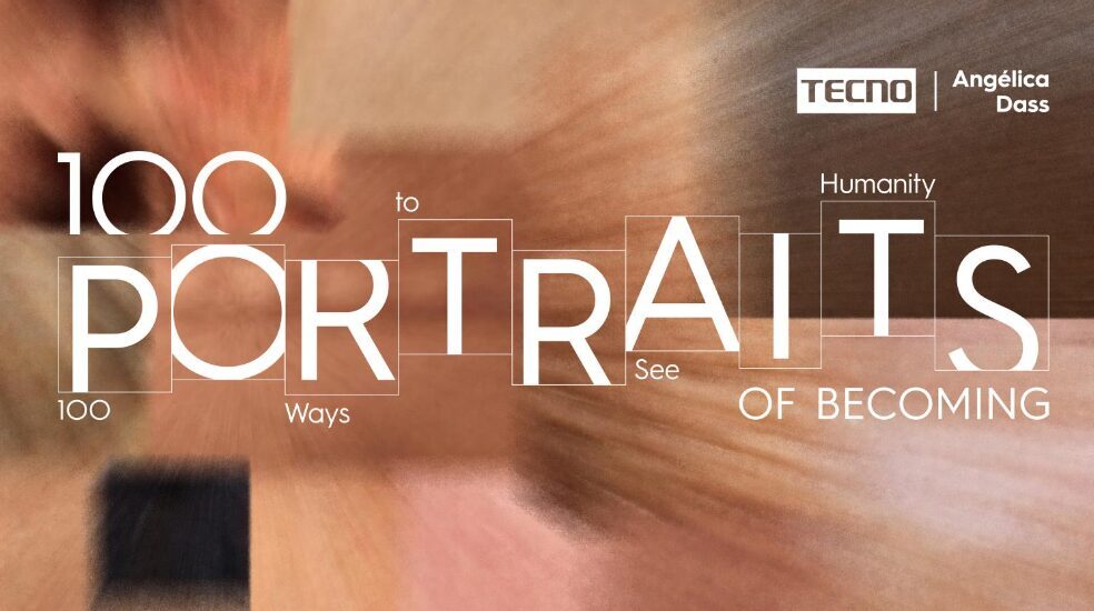 100 портретов без фильтров: TECNO запустила AI-проект против предвзятости в камерах 3 Текст на фоне фотопортретов с логотипом TECNO