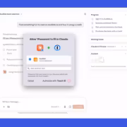 Окно авторизации 1Password с Touch ID для Claude