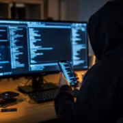 38 тысяч объявлений за полгода: на чёрном рынке снова продают старые базы как новые 8 хакер в hoodie использует компьютер с кодом, смартфон и SSD диск