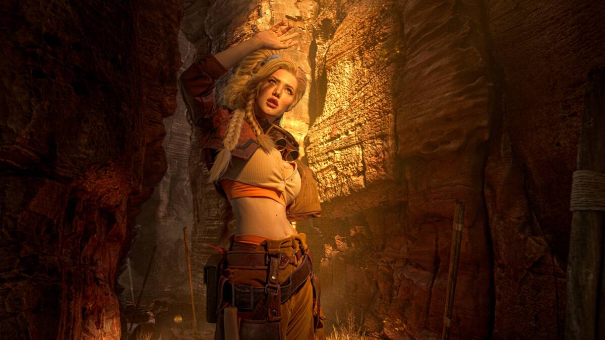 Косплей Джеммы из Monster Hunter Wilds Лады Люмос на выставке