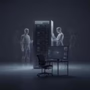 серверная стойка с оборудованием NVIDIA GPU