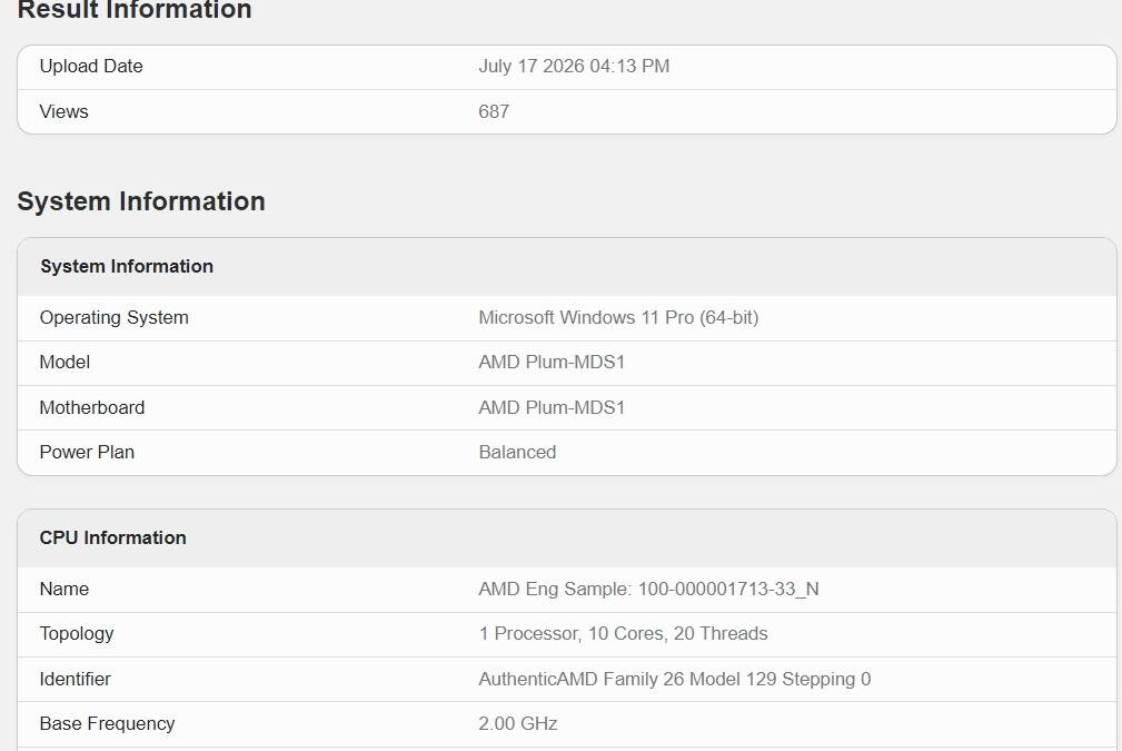 AMD Zen 6 Medusa Point APU выбился в лидеры Geekbench среди ноутбучных x86-чипов 1 Процессор AMD, встроенные кэши и тактовые частоты