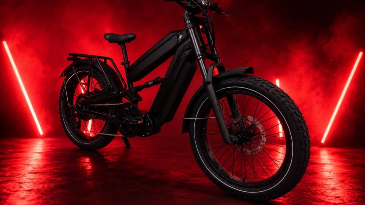 электровелосипед MUDD 72V черный с покрышками