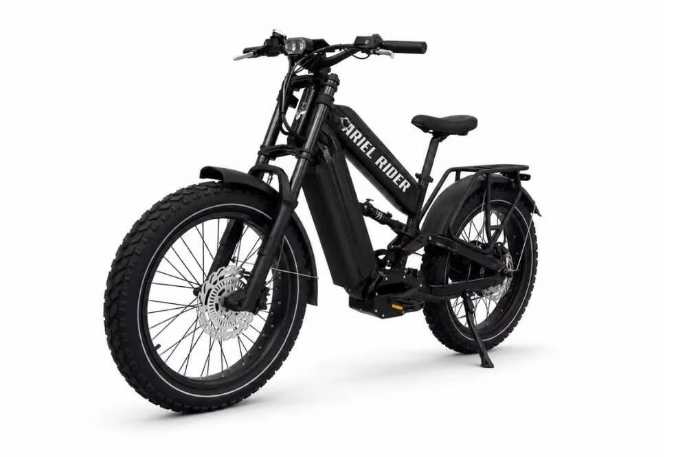Черный электровелосипед Ariel Rider MUDD 72V с толстой шиной