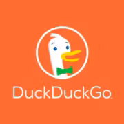 Логотип DuckDuckGo с изображением утки на оранжевом фоне