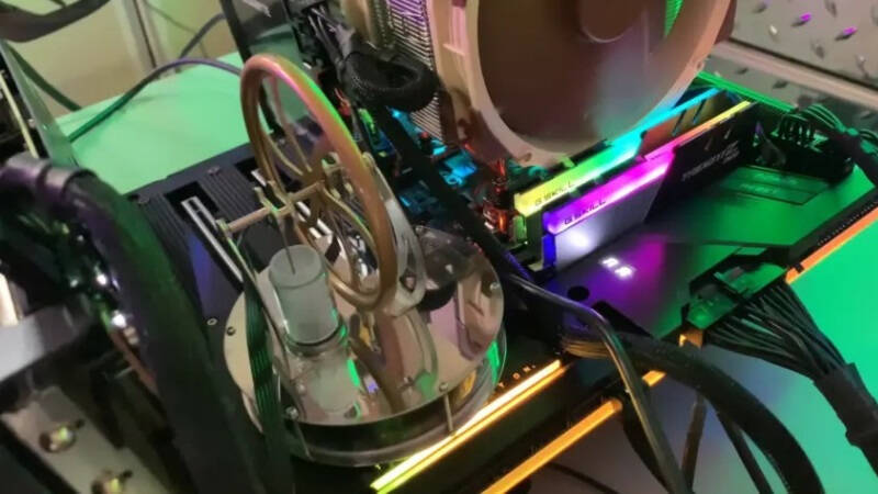 Компьютер с охлаждением и RGB-подсветкой процессора Threadripper