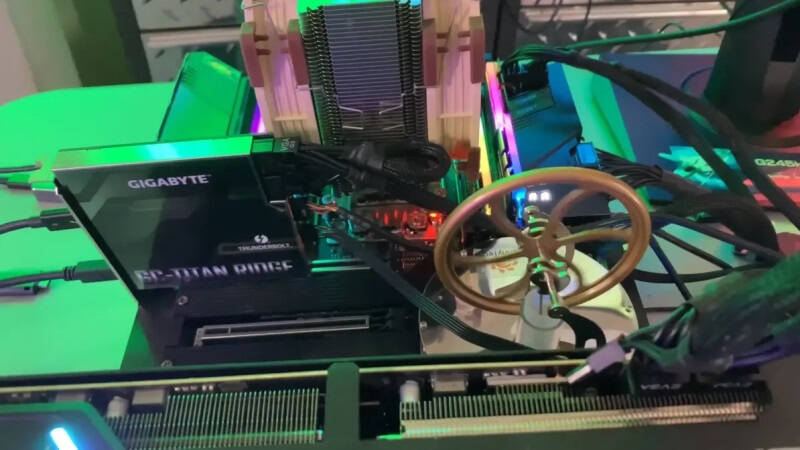 Двигатель Стирлинга от тепла AMD Threadripper Гигабайт