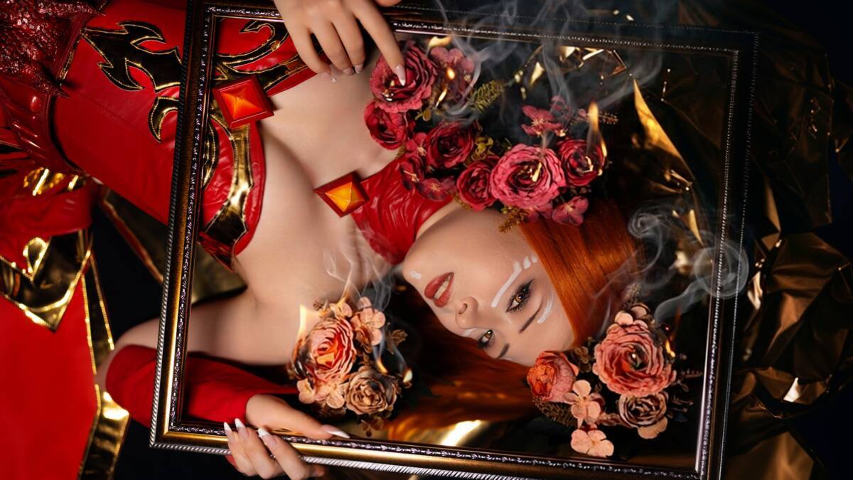 Модель показала косплей огненной Лины из Dota 2 15 Модель показывает косплей огненной Лины из Dota 2