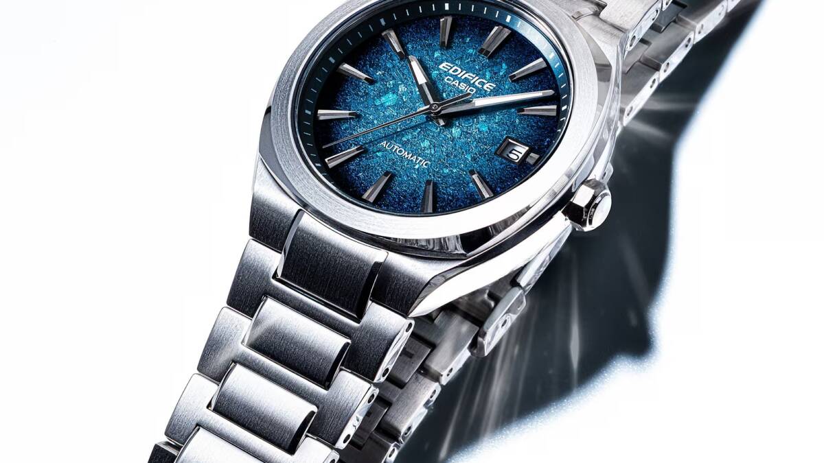 Часы Casio Edifice черный циферблат серебряный корпус