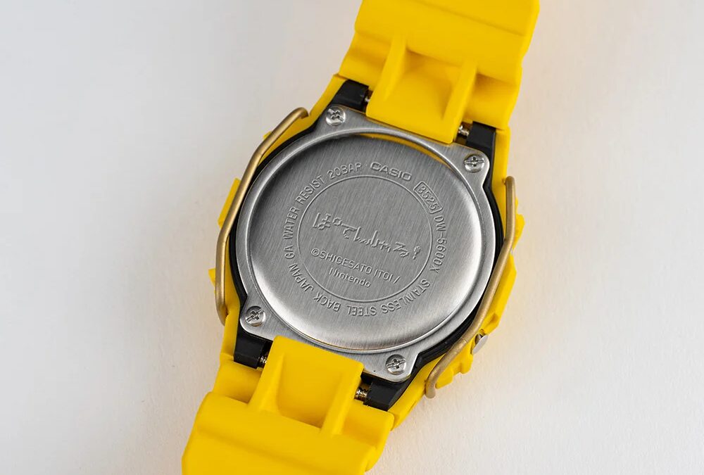 Часы G-Shock с желтым силиконовым ремешком и металлической застёжкой Casio