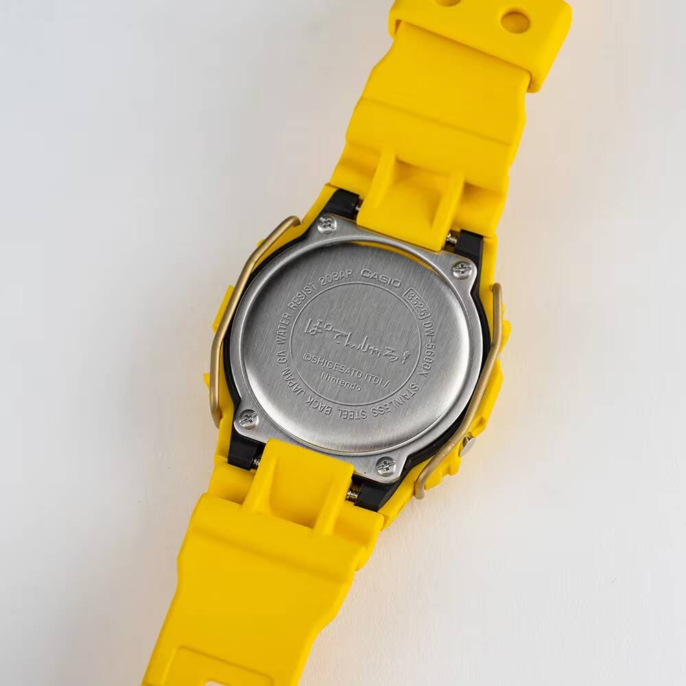 Часы G-Shock с желтым силиконовым ремешком и металлической застёжкой Casio