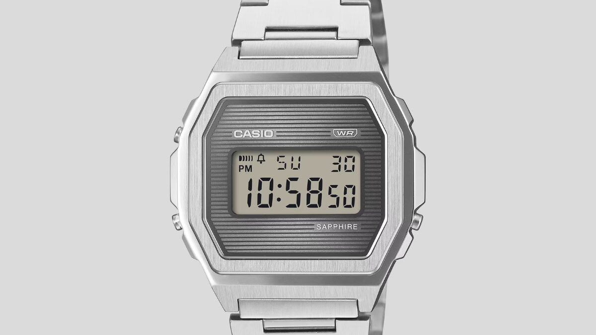 Casio выпустила Vintage A1000SP-7 с сапфировым стеклом и стальным корпусом 2 Цифровые часы Casio Vintage A1000SP-7 с металлическим корпусом и стеклом