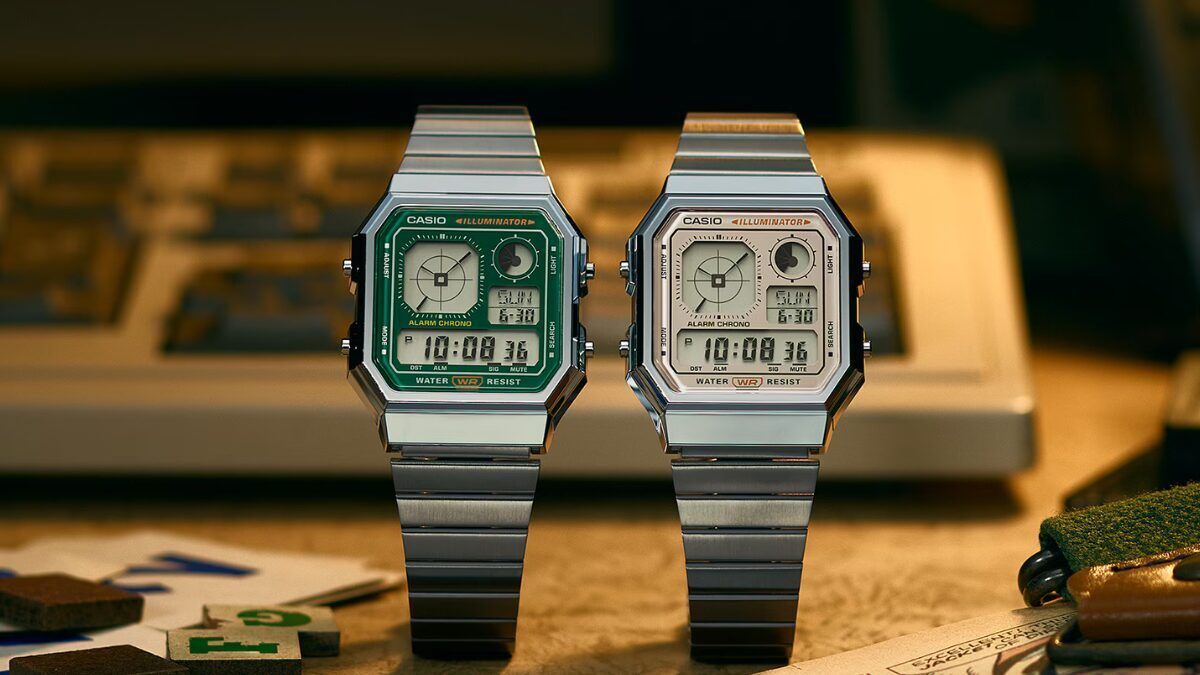 Часы Casio A130WE за 8 800 иен возвращают эстетику 1980-х с «псевдоаналоговым» экраном 3 часы Casio A130WE два цифровых дисплея металлический браслет