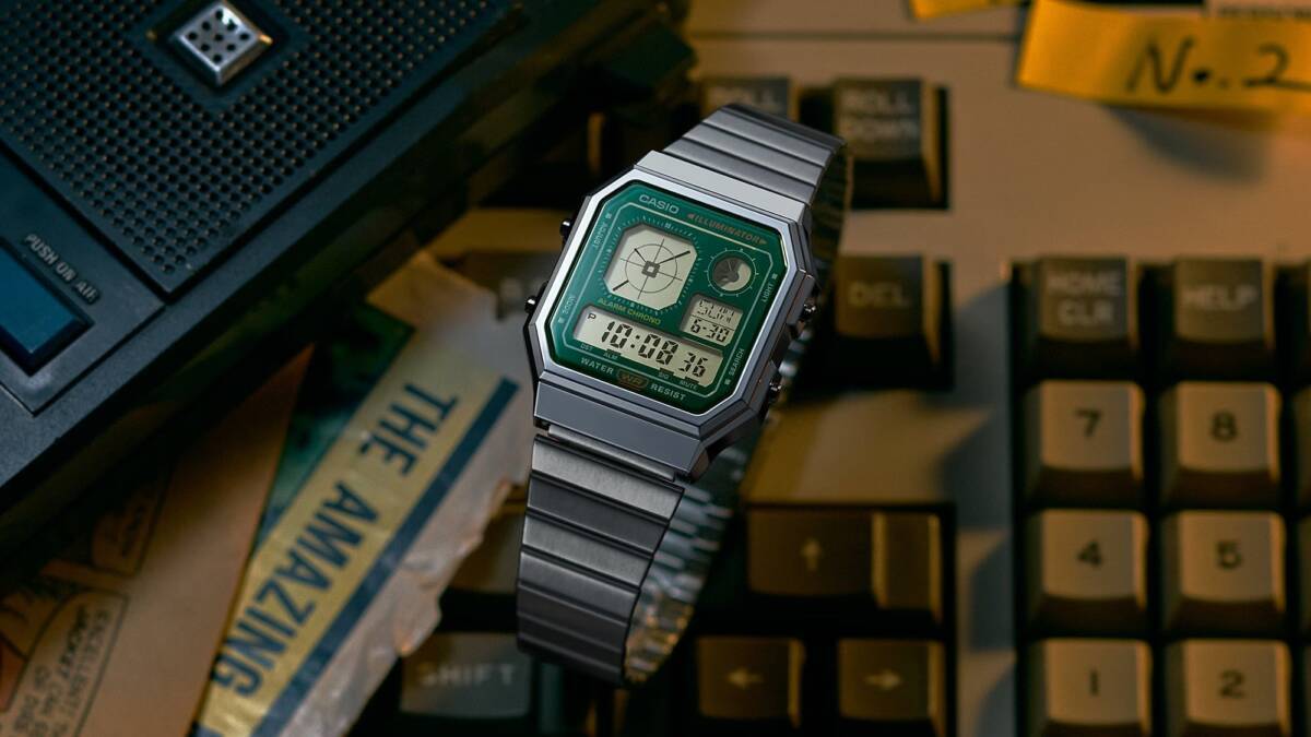 Часы Casio A130WE за 8 800 иен возвращают эстетику 1980-х с «псевдоаналоговым» экраном 5 Часы Casio A130WE на металлическом браслете