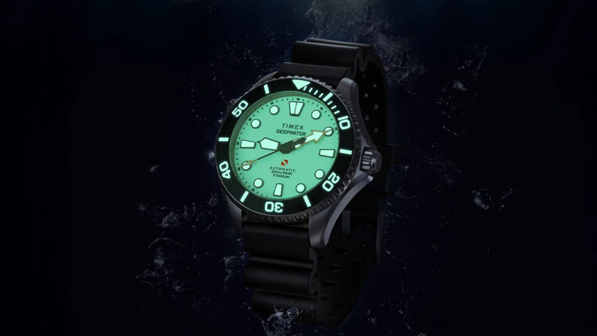 Дайверские часы Timex Deepwater Meridian 300 получили титан и клапан для 300 м 2 Дайверские часы Timex Deepwater Meridian 300 черный корпус
