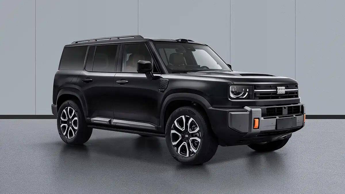 Черный внедорожник Geely Galaxy Battleship 700