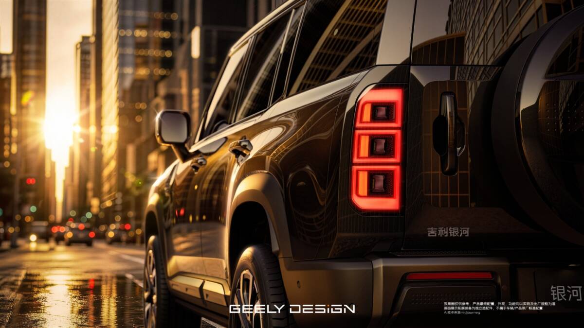 Geely показала внедорожник Galaxy Battleship 700 с 1129 л.с. и спутниковой связью 10 Внедорожник Geely Galaxy Battleship 700 с задними фарами
