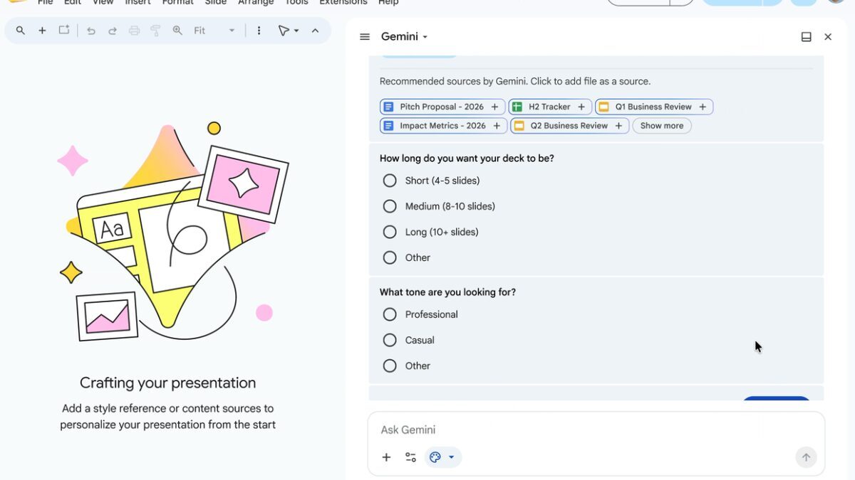 Google Slides получил генерацию презентаций через Gemini 1 Google Slides получил генерацию презентаций через Gemini