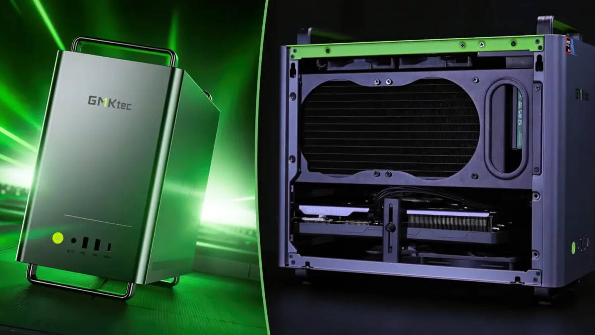 GMKtec уместила Ryzen 9 9955HX3D и RTX 5070 в корпусе 14,6 литра 1 Жёсткий диск и серверный блок питания. Внутренний компонент