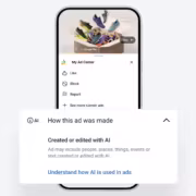 Google Ads в телефоне с настройками созданной ИИ рекламы