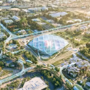 Google убрала генерацию картинок из Earth через сутки после запуска 2 Городской пейзаж с футуристическими зданиями и транспортом Google Earth
