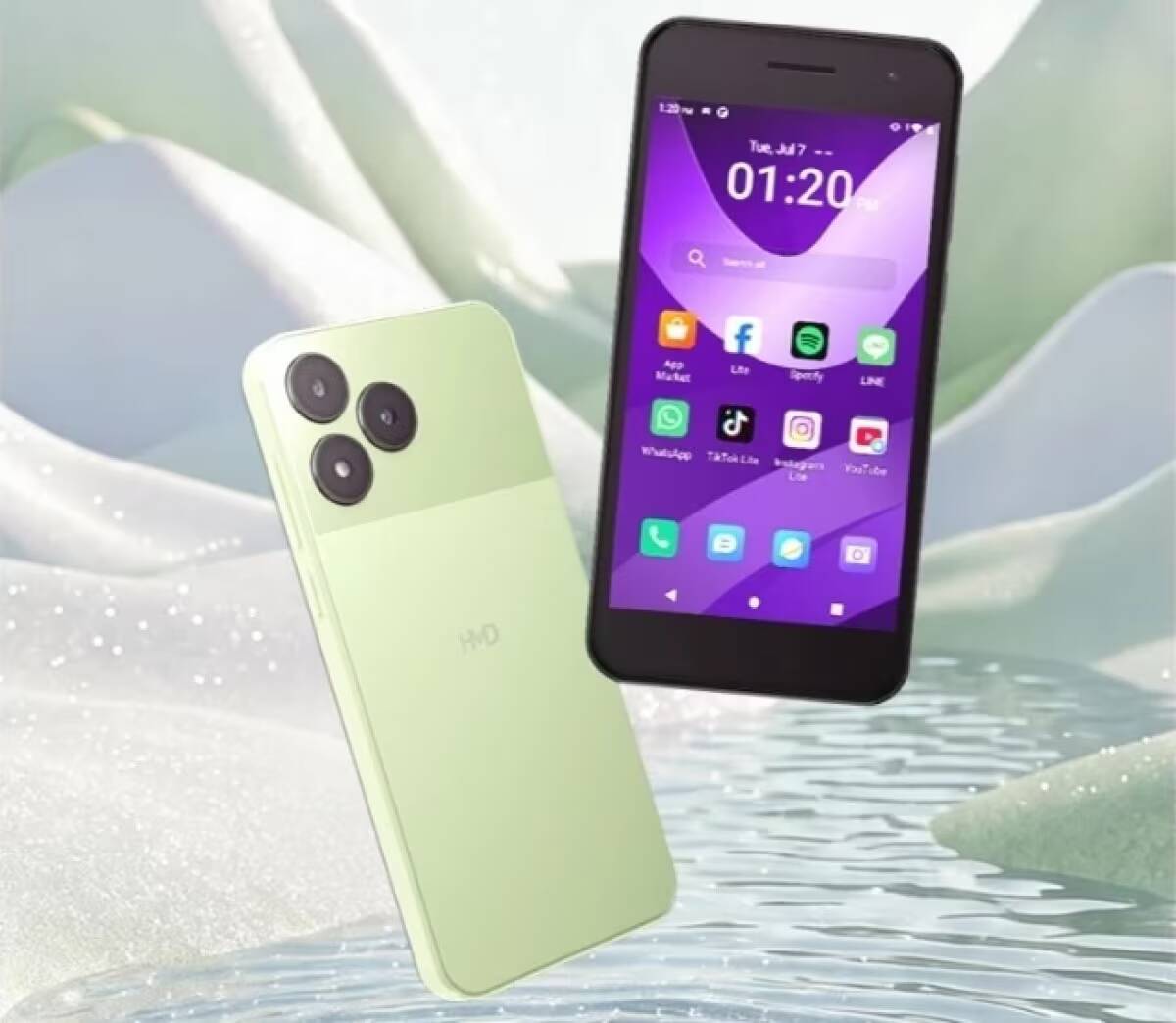 HMD возвращает Asha смартфон 5 дюймов корпус зеленый камера тройная