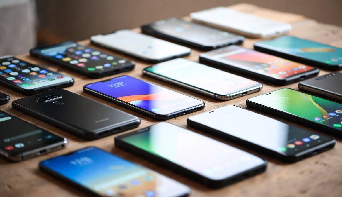 Huawei вышла на 1-е место в Китае, а Apple обогнала все иностранные бренды 1 Множество смартфонов Huawei и Apple на деревянном столе