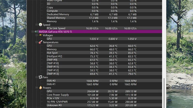 HWMonitor вернул Hotspot на GeForce RTX 50, который Nvidia прятала от мониторинга 5 Температура Hotspot на видеокарте Nvidia GeForce RTX 5070 Ti