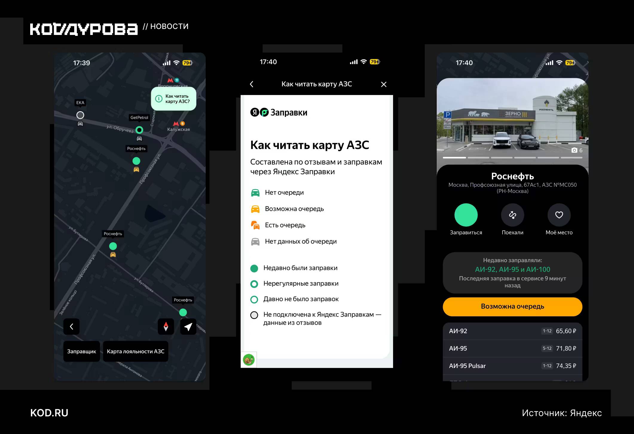 Мобильное приложение для заправок GPS Яндекс Заправки