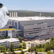 Infineon запустила завод Smart Power Fab в Дрездене 1 здание завода Infineon в Дрездене с зелёными насаждениями