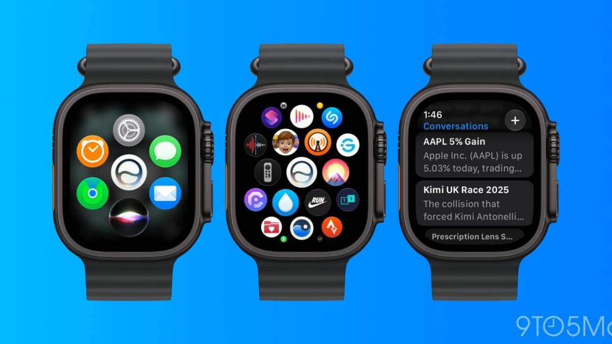 Умные часы Apple Watch с интерфейсом iOS 27 beta 3
