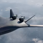 Самолет JetZero Jet1 в небе над океаном