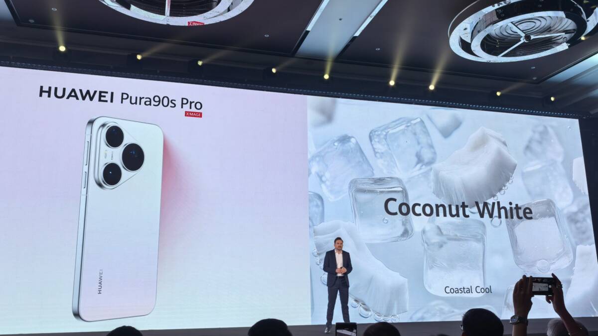 Камеры, цвета «газировки» и 6000 мА·ч. Huawei выпустила смартфон Pura 90s Pro 5G за 800 евро 6 презентация Huawei Pura 90s Pro 5G крупный экран выступающий оратор