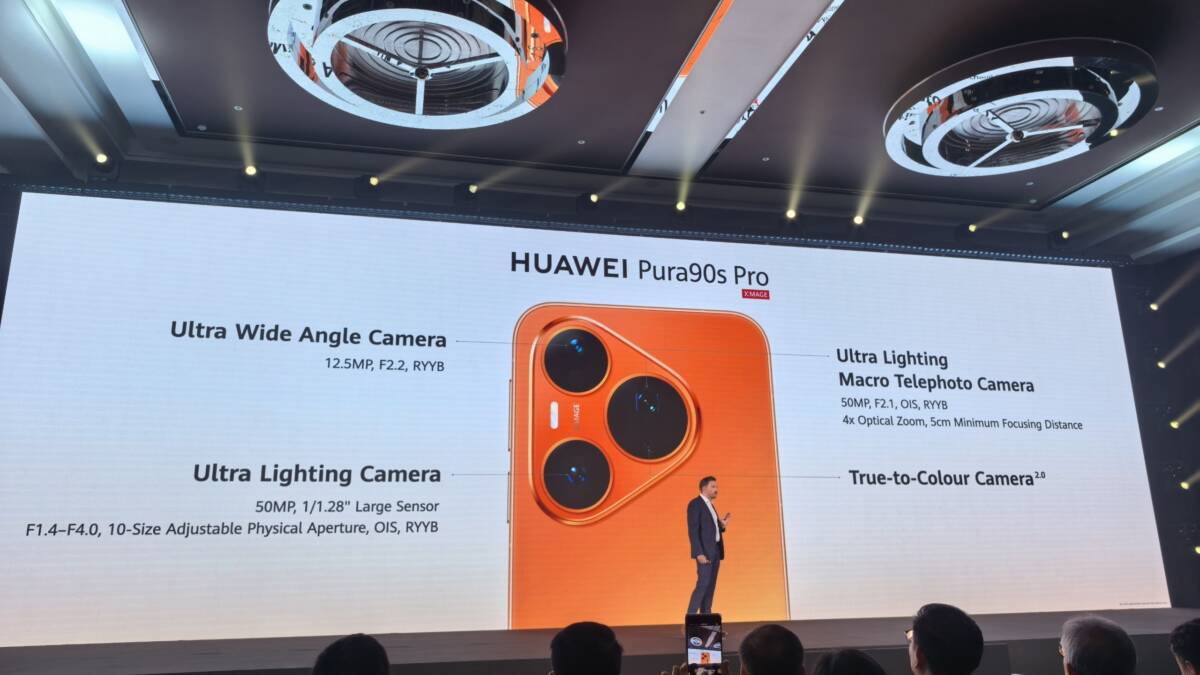 Камеры, цвета «газировки» и 6000 мА·ч. Huawei выпустила смартфон Pura 90s Pro 5G за 800 евро 5 Презентация Huawei Pura90s Pro 5G на сцене