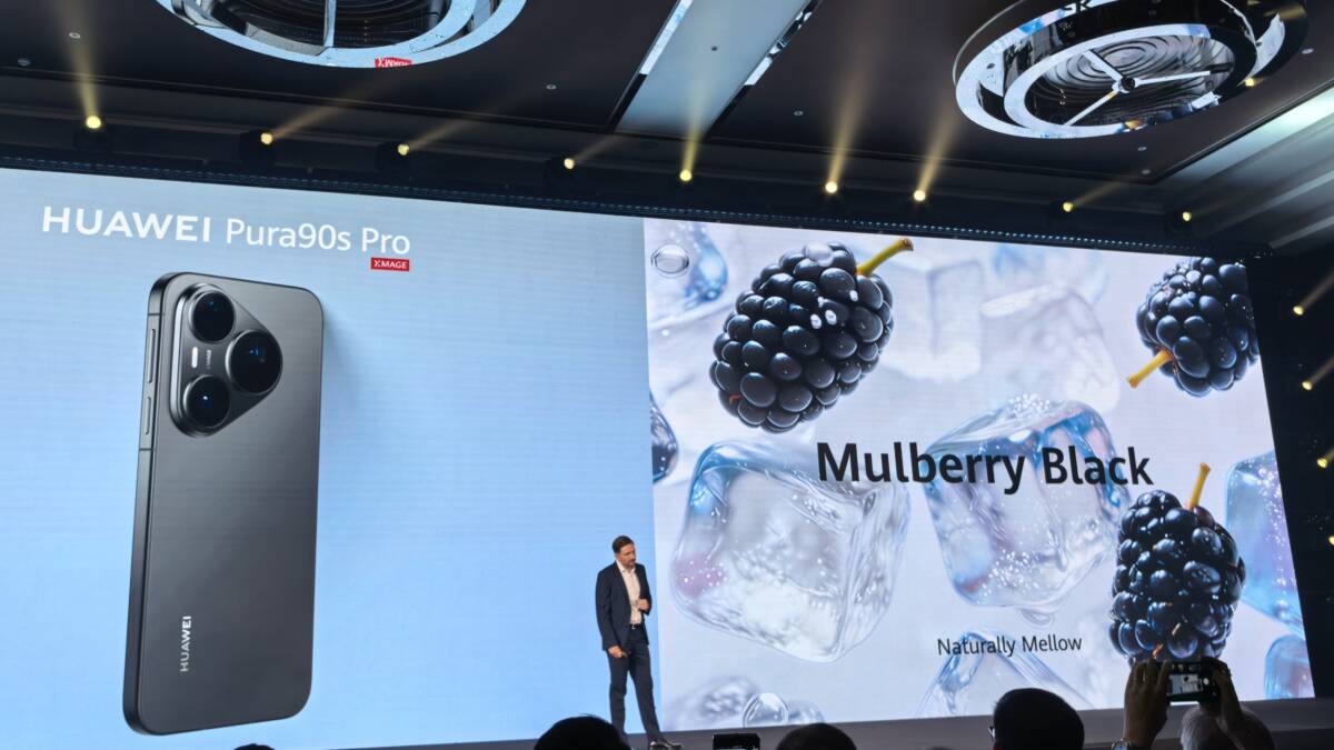 Камеры, цвета «газировки» и 6000 мА·ч. Huawei выпустила смартфон Pura 90s Pro 5G за 800 евро 7 презентация Huawei Pura 90s Pro 5G на сцене