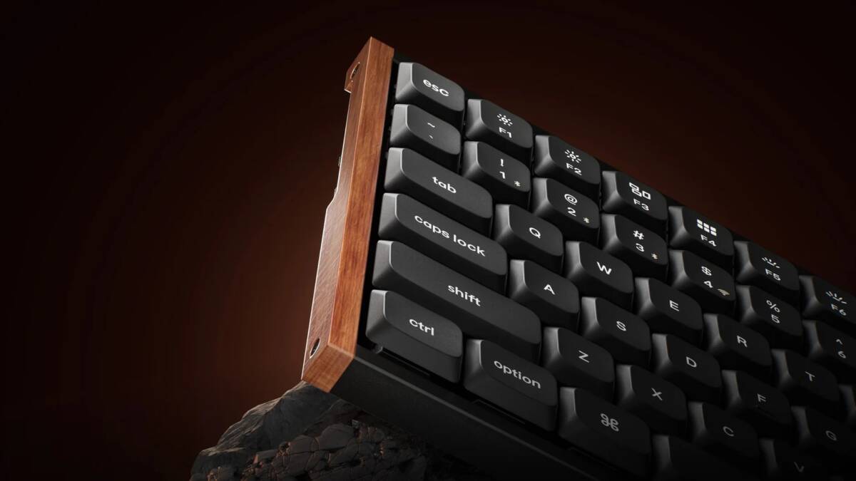 Клавиатура Keychron K5 Ultra 8K с деревянной стороной