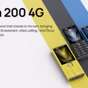 Nokia 200 4G кнопочные телефоны три устройства на дисплеях