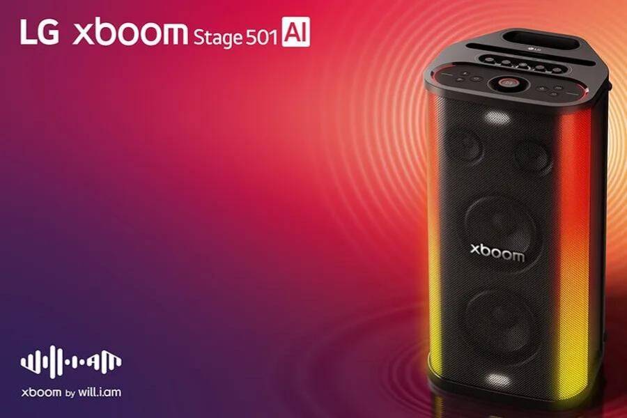 Колонка LG xboom Stage 501 научилась убирать вокал из песен и вышла в США за $499,99 5 Колонка LG xboom Stage 501 с динамиками и панелью управления